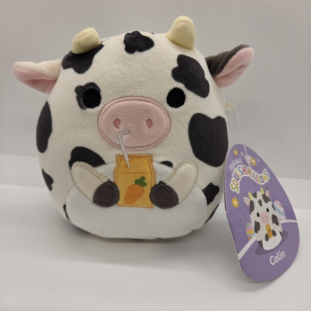 Squishmallows Colin Cow Plush 8" Original Kellytoy Easter NWT Stuffed Animal